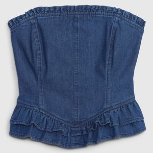 BNWT LoveShackFancy GAP Denim Corset Top